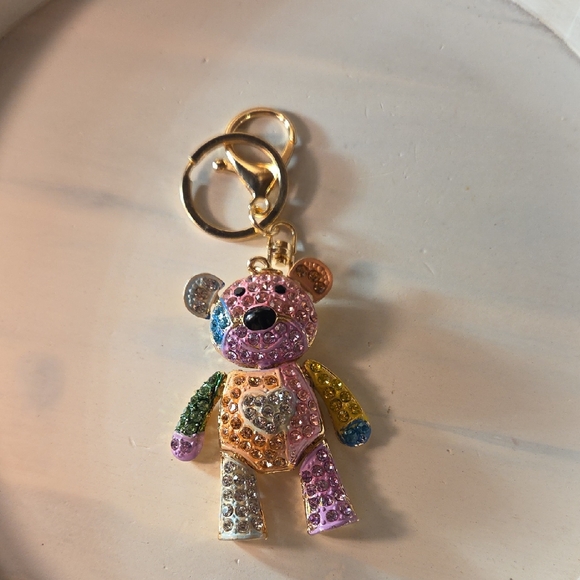 Accessories - 5 For 25 Colorful Crystal Bear Keychain